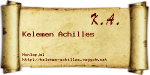 Kelemen Achilles névjegykártya